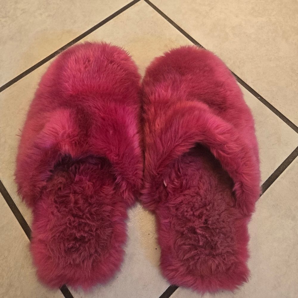 J. Crew Plush Pink Slippers 9 To 10